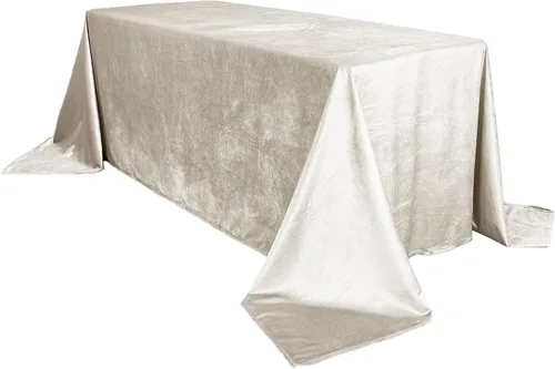 YOUR CHAIR COVERS - Manteles rectangulares de terciopelo real - Mantel sin costuras de alta calidad para mesas rectangulares estándar de 5.9 ft,