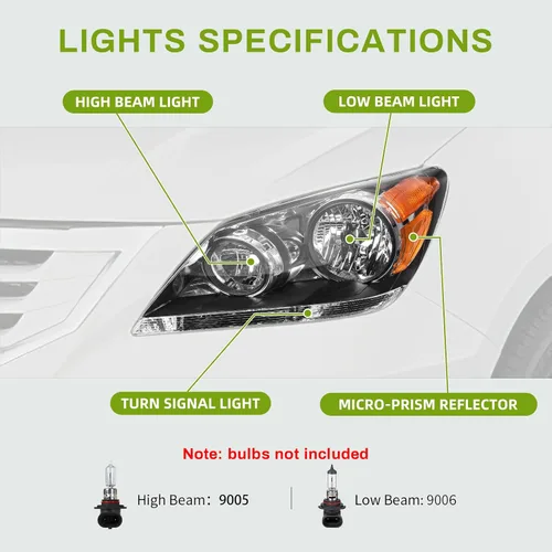 Miniatura 3 de AUTOSAVER88 Conjunto de faros delanteros compatible con Odyssey 2005 2006 2007 05 06 07 2005-2007 faros delanteros lado del pasajero y del conductor