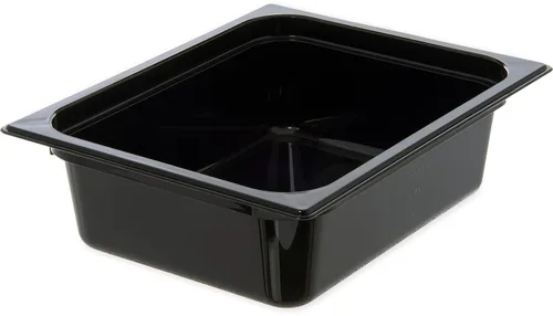 Miniatura 13 de Carlisle FoodService Products StorPlus Contenedor de almacenamiento de alimentos, bandeja de alimentos de tamaño medio para servir y almacenar Negro
