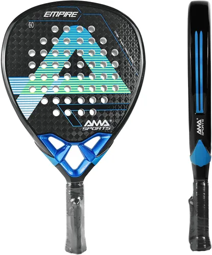 AMA SPORT Raqueta de pádel Superficie de Fibra de Carbono con núcleo de espuma EVA Memory Flex Core Pádel Raqueta de Tenis Raqueta de Pádel Ligeras