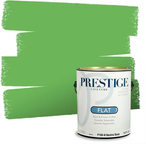 Miniatura 121 de PRESTIGE Pintura exterior e imprimación en uno, aloe, plano, 1 galón