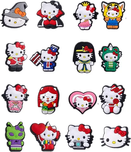 Miniatura 4 de 32 dijes de cocodrilo de anime, de PVC, kawaii, para niñas, niños, adolescentes, dibujos animados, zueco sandalias, pulsera, accesorios de zapatos