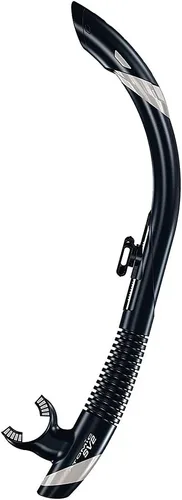 Miniatura 3 de ATOMIC AQUATICS SV2 - Snorkel de buceo flexible de alto rendimiento con parte superior semiseca, boquilla de silicona doble y soporte de desconexión