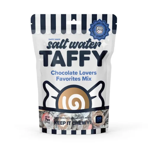 Miniatura 27 de Taffy Shop, Favoritos de los Amantes del Caramelo, Caramelo de Agua Salada – Surtido de Caramelos Gourmet Blandos y Masticables, Paquete