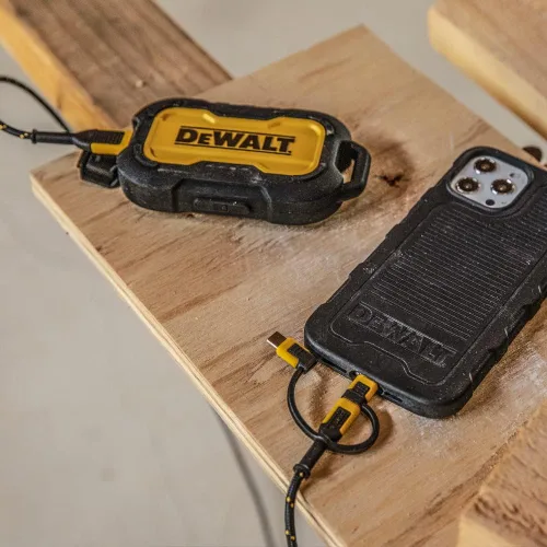 Miniatura 6 de DEWALT Cable de carga múltiple resistente 3 en 1, cable de carga rápida de 6 pies, adaptador de carga múltiple con puerto Lightning/tipo C/Micro USB