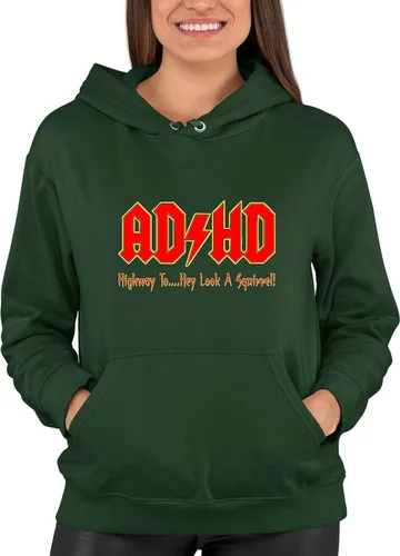 Miniatura 79 de Go All Out Sudadera con capucha para hombre y mujer con texto en inglés "Highway To Hey Look A Squirrel