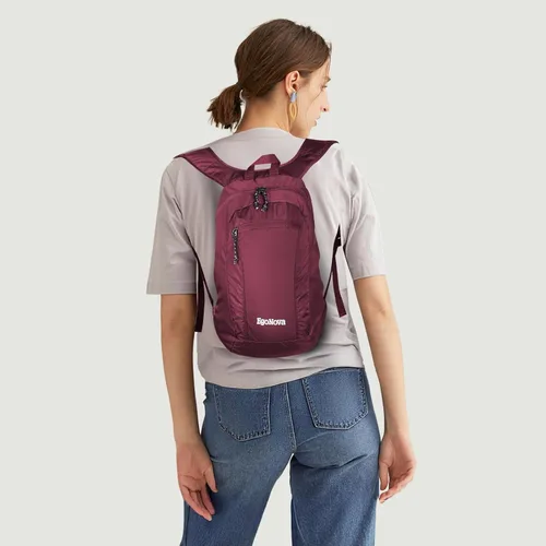 Miniatura 4 de Mochila plegable ultraligera y delgada de 12 litros, pequeña mochila de senderismo plegable, bolsa de viaje, resistente al agua para hombres y Rojo