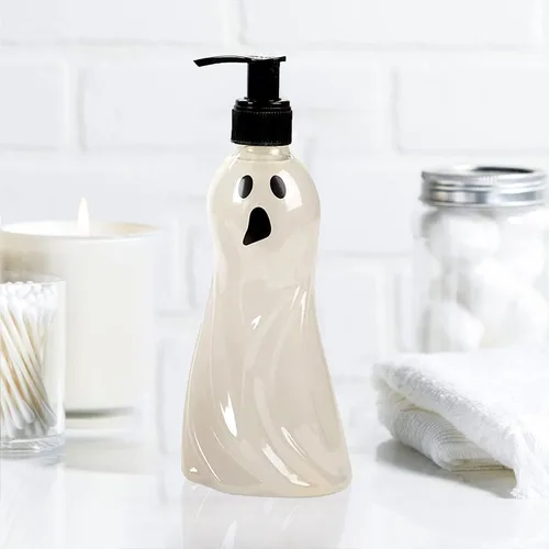 Miniatura 8 de Simple Pleasures Paquete de 3 dispensadores de jabón líquido para manos con aroma a gato, fantasma y calabaza, para otoño y Halloween, novedosos