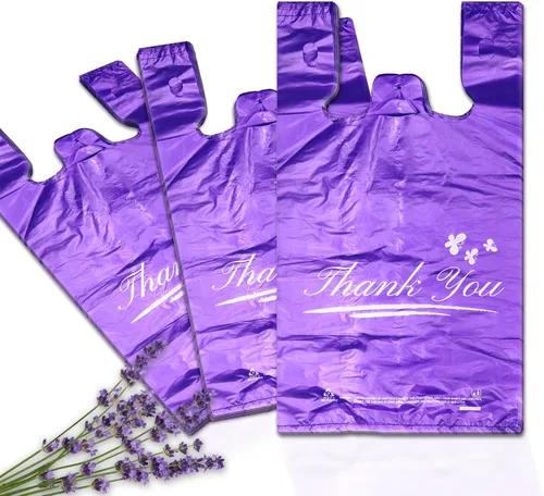 Miniatura 7 de YoYoRain Gracias bolsos, bolsas de camiseta, bolsas de plástico perfumadas coloridas con asas, bolsa de compras de comestibles, bolsa