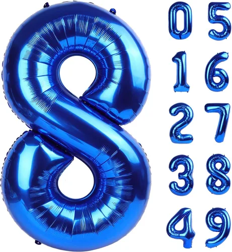 Miniatura 142 de Globo de cumpleaños número 4 dorado de 40 pulgadas, globos gigantes del número cuatro 14 24 34 40 44 2024, globos grandes de lámina de mylar para Oro