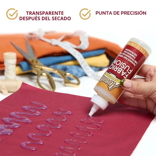 Miniatura 4 de Aleene's Fabric Fusion 23473 - Pegamento permanente para tela, transparente, 4 onzas