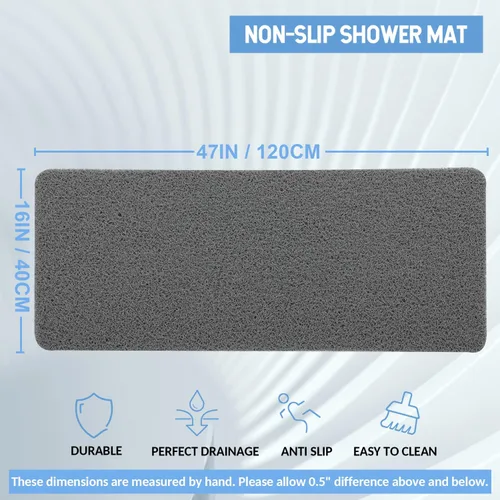 Miniatura 34 de Hargiis - Tapete antideslizante de secado rápido para tina y ducha, tapete exfoliante para pies, para baño, cocina u hotel, beige, 24 x 16 pulgadas