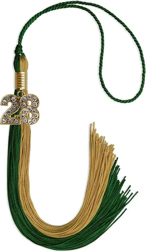 Miniatura 58 de Endea Graduation Borla de doble color con dije dorado (negro/oro brillante, 2022)