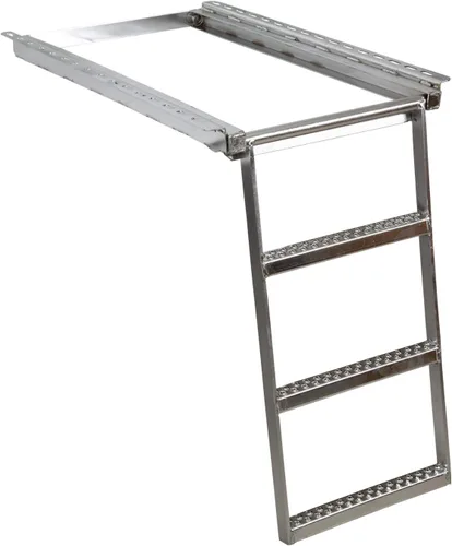 Miniatura 8 de Buyers Products 5232000 - Escalón retráctil negro de 2 peldaños – Escalón de caja de camión antideslizante resistente para camiones, remolques