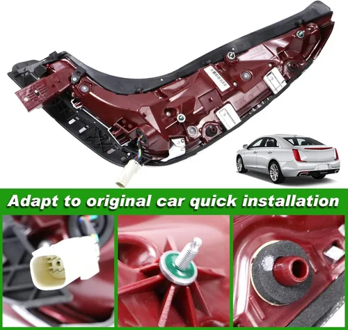 Miniatura 5 de Lochnchn Conjunto de luz trasera LED compatible con Cadillac XTS 2018 2019 derecha izquierda del lado del conductor, luz trasera de repuesto 84607637