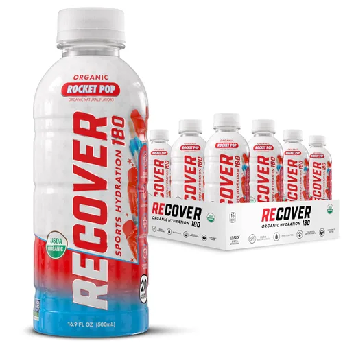 Miniatura 9 de RECOVER 180 Bebida de hidratación deportiva orgánica, sin azúcar añadido, bebida deportiva de 20 calorías, sabores orgánicos con vitaminas