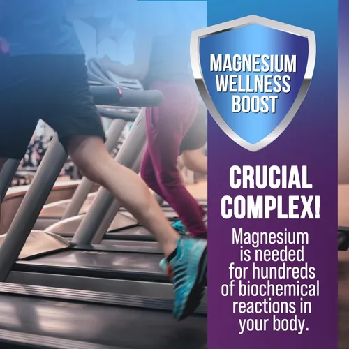 Miniatura 6 de Complejo de magnesio de 500 mg por porción – Cápsulas de polvo de magnesio de absorción máxima para músculos, nervios, huesos y corazón, complejo