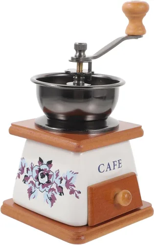 KICHOUSE Elegante máquina de café manual molinillo de cerámica molinillo de grano de café Mini molinillo de pimienta que ahorra espacio para cocina