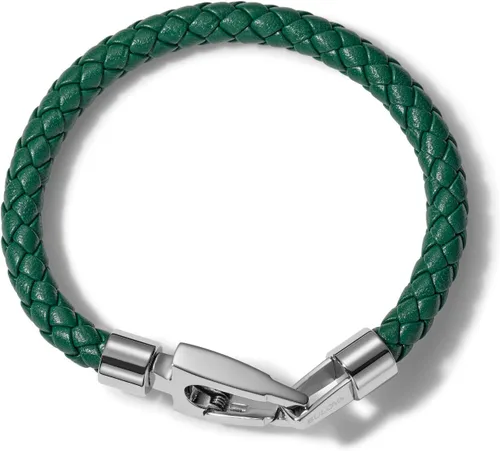 Miniatura 5 de Bulova Jewelry Men's Marine Star Braided Leather Bracelet with Tuning Fork Clasp