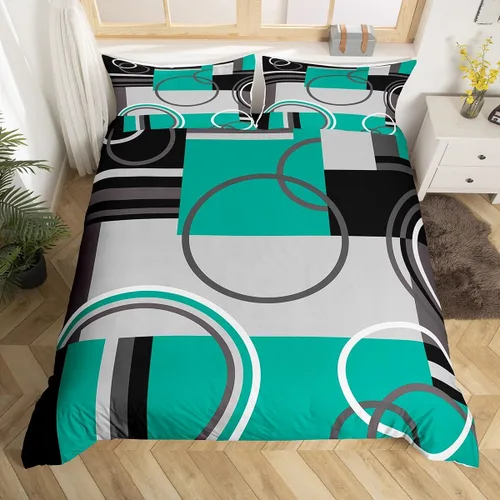Miniatura 10 de Erosebridal Bohemian Duvet Cover Twin Country Southwestern Comforter Cover for Kids Teens Boho Aztec Arrows Diamond Bedding Set Black Gray Geometric