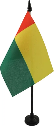 Miniatura 251 de AZ FLAG Sierra Leone Bandera de mesa 5'' x 8'' - Bandera de escritorio de Sierra Leona 21 x 14 cm - Bastón y base de plástico negro