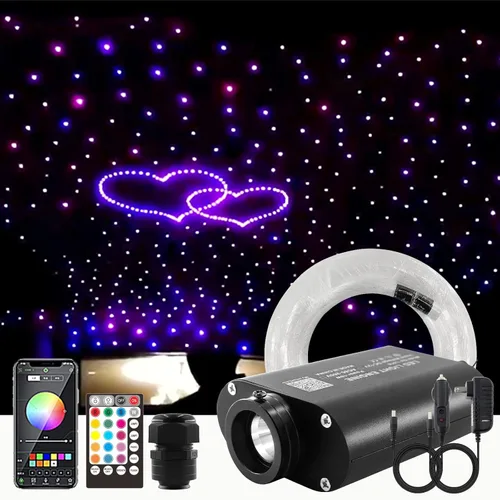 Miniatura 11 de ATOKEE Kit de 150 piezas de techo Starlight activado por sonido, hebras de fibra de 0.03 pulgadas y 6.5 pies, luces de estrella de 16 W