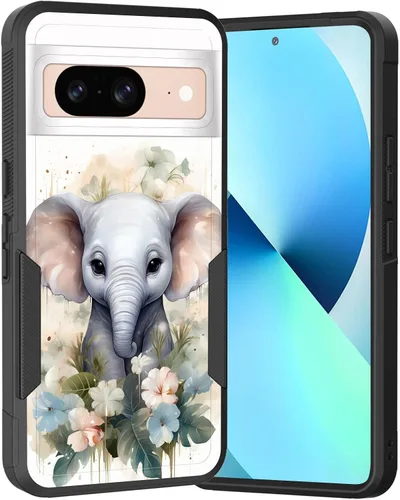 Miniatura 104 de Funda para Pixel 6A, Híbrida de Doble Capa de Servicio Pesado Resistente a Prueba de Golpes PC Duro + Funda Protectora de Silicona Suave para Google