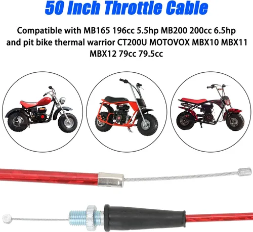 Miniatura 4 de YOXUFA Mini cable del acelerador de bicicleta 7/8 Kit de manillar compatible con Predator 97cc 196cc 212cc Motor Baja DoodleBug DB30 Coleman CT200U