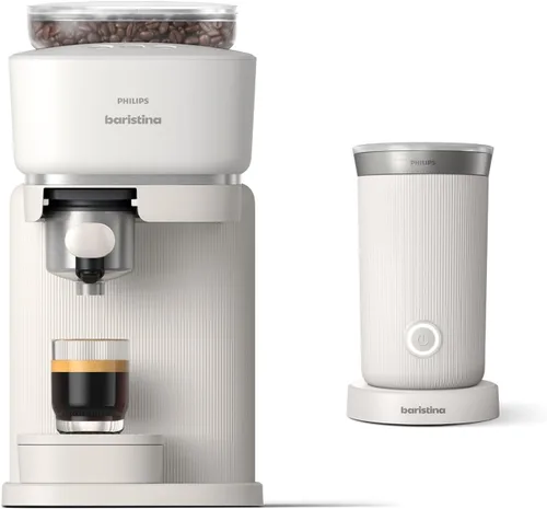 Miniatura 13 de Philips Baristina - Máquina de café expreso, molienda, apisona y prepara granos de café en una sola pasada, compacta, presión de bomba de 16 bares