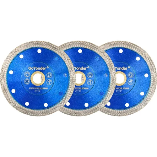 Miniatura 20 de GoYonder Hoja de Azulejos de 4 Pulgadas, Hoja de Sierra de Diamante Súper Delgada para Cortar Azulejos de Porcelana, Granito, Mármol y Cerámica