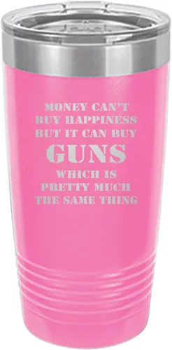 Miniatura 7 de Rogue River Tactical Taza divertida de caza de 20 onzas, taza de viaje con pistola de felicidad, con tapa de acero inoxidable, regalo para papá