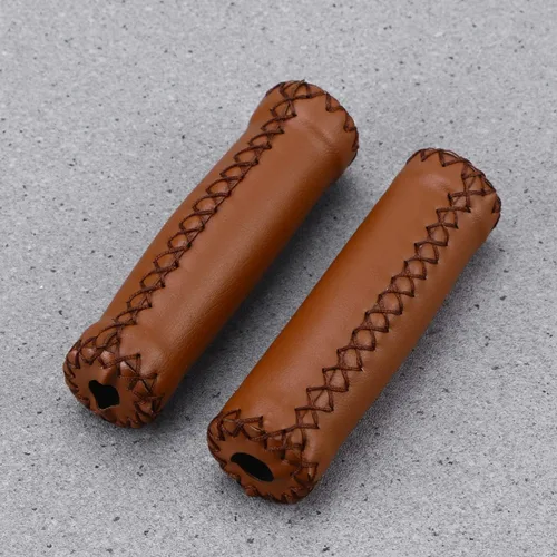 Miniatura 3 de BESPORTBLE 3pairs Brown PU y bicicleta para manillar ligero de cuero apretones apretones, goma de montaña
