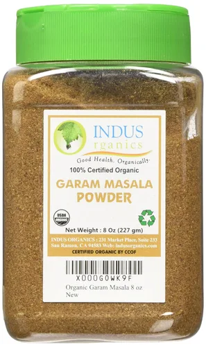 Indus Garam Masala indio auténtico sin sal orgánica, 8 onzas