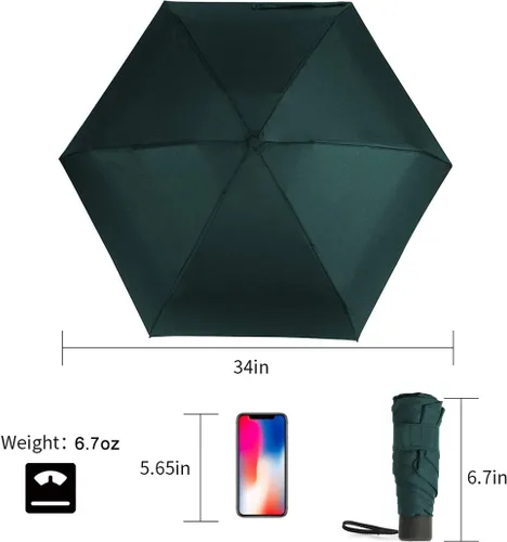 Miniatura 3 de GAOYAINIG - Mini paraguas pequeño con estuche de diseño ligero y compacto, perfecto para viajes, sombrilla portátil ligera y portátil, paraguas