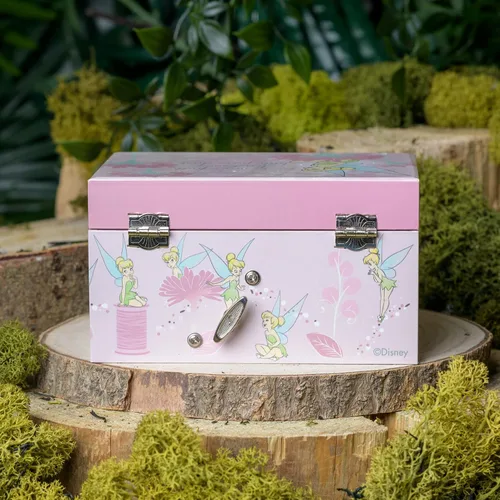 Miniatura 6 de Happy Homewares Peter Pan Tinkerbell Pink Pixie Dust Glitter - Joyero musical para una niña o amante - Con licencia