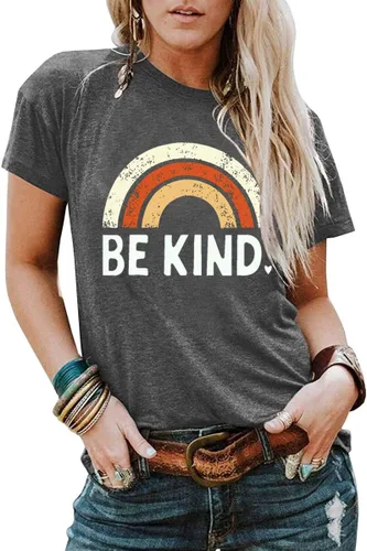 IRISGOD Camisetas gráficas para mujer, estilo casual, de verano, de manga corta, vintage, camisetas