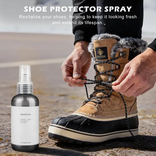 Miniatura 2 de Spray protector de zapatos de gamuza y nobuk repelente a prueba de lluvia y manchas, impermeabilización avanzada para zapatos de gamuza, botas