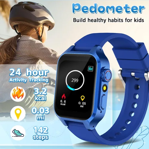 Miniatura 6 de Reloj inteligente de juego para niños con 32 juegos, cámara telescópica, podómetro, alarma, video, música, audiolibro, tarjeta de aprendizaje