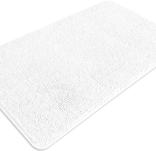 Miniatura 557 de Alfombra de baño pequeña de 12 x 18 pulgadas, lavable y absorbente, antideslizante, alfombra de baño de felpilla gruesa y suave para baño, ducha