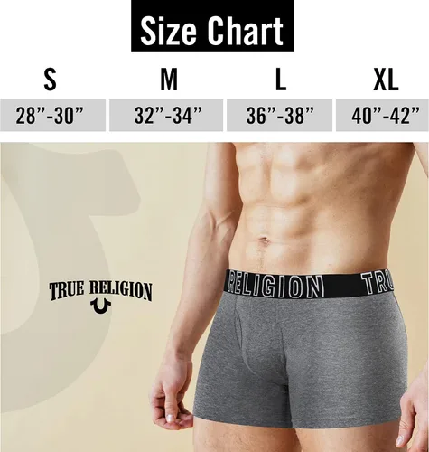 Miniatura 6 de True Religion Calzoncillos tipo bóxer de algodón elástico para hombre, paquete de 6