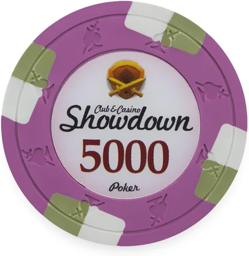 Miniatura 6 de Claysmith Gaming Paquete de 50 fichas de póquer Showdown, compuesto de arcilla pesada de 0.48 oz