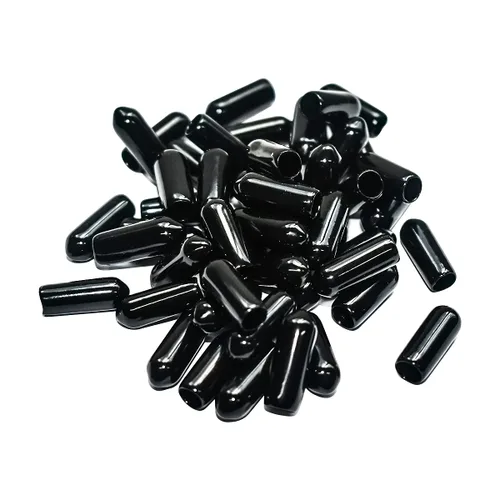 Miniatura 7 de 50 piezas de tapas de extremo flexibles de vinilo, tapas de extremo de goma, cubierta de protección de rosca de tornillo de goma negra de seguridad