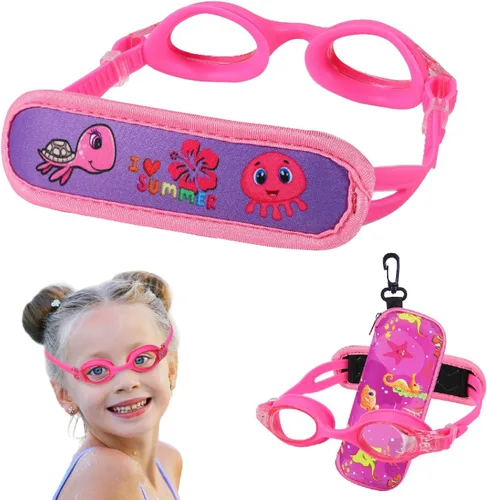 Miniatura 27 de Gafas de natación para niños de 2 a 6 años, gafas para niños sin jalar el cabello, gafas para niños con banda para la cabeza acolchada 1pk Kids