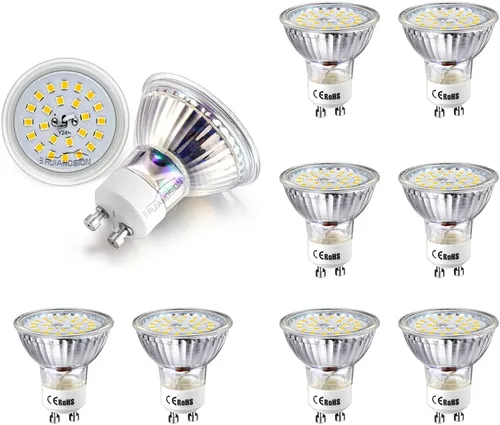 Miniatura 10 de Ruiandsion Bombillas LED GU10 de 85-265 V, luz diurna blanca, 5000 K, 2835, 24SMD, 400 lúmenes, 4 W, repuesto para foco empotrado de riel,