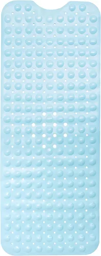 Miniatura 31 de ENKOSI Tapete de baño antideslizante, extra largo de 40 x 16 pulgadas, tapete antideslizante grande para bañera y ducha con ventosas y agujeros