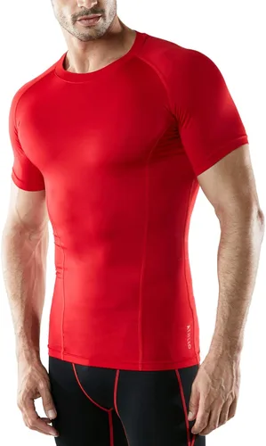 Miniatura 2 de ATHLIO Paquete de 1 o 3 camisetas de compresión de manga corta para hombre, camisetas deportivas de capa base, camiseta de entrenamiento atlético