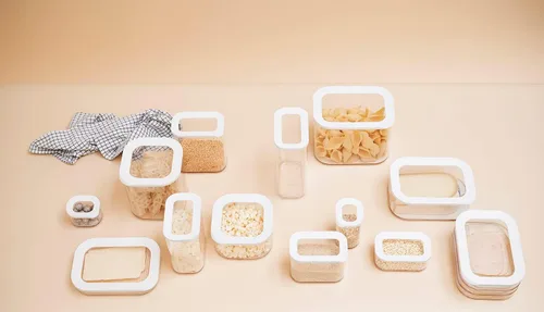 Miniatura 7 de Mepal Modula - Caja redonda apilable para almacenamiento de alimentos, 3 compartimentos con 1 tapa universal transparente enmarcada, ideal
