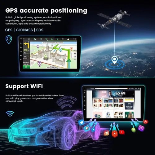 Miniatura 3 de Radio Android de 2+64 GB para Toyota Noah Voxy R80 2014-2021 Actualización Estéreo Dash Kit Navegación GPS del coche, unidad principal de pantalla