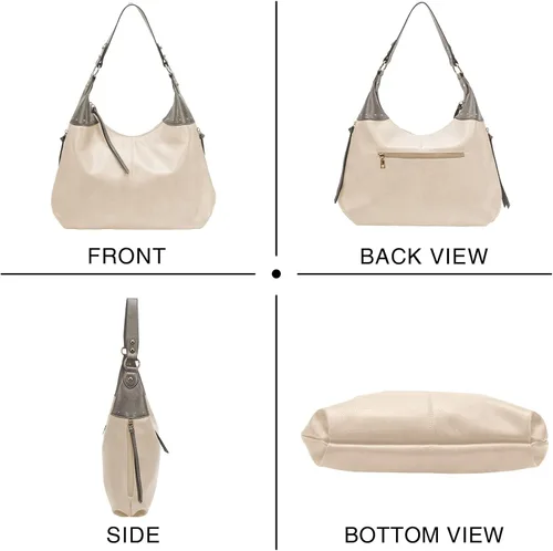 Miniatura 5 de LAVAWA Bolso de mano para mujer, bolso grande del oeste, bolso de hombro con asa superior, estilo vintage en relieve, tachuelas