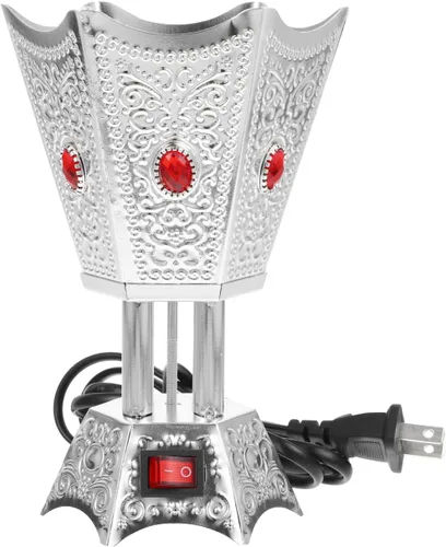 Miniatura 2 de MAGICLULU Quemador de incienso eléctrico para aromaterapia en el hogar, quemador de mesa con cuerpo de metal compacto, 6.69 x 4.52 x 4.52 pulgadas